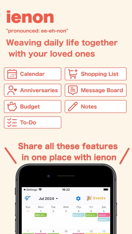 ienon:Family&Couples Organizer