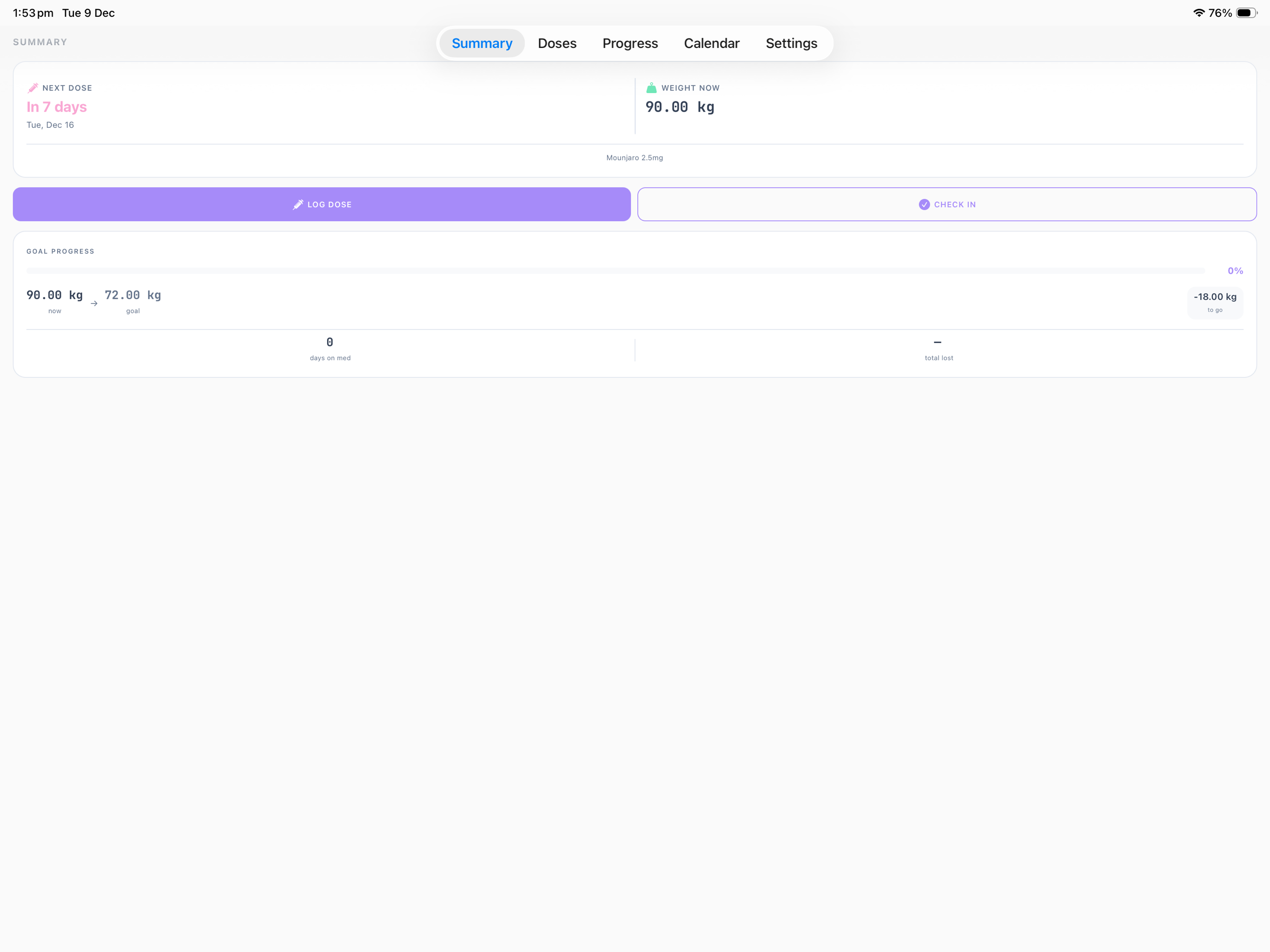 Dosey - GLP-1 Journey Tracker