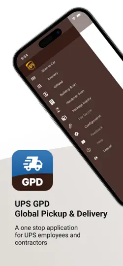 Captura de pantalla de UPS Global Pickup & Delivery en iPhone 1