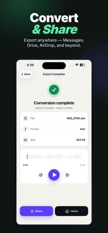 Video to MP3 : Audio Convert iPhone screenshot