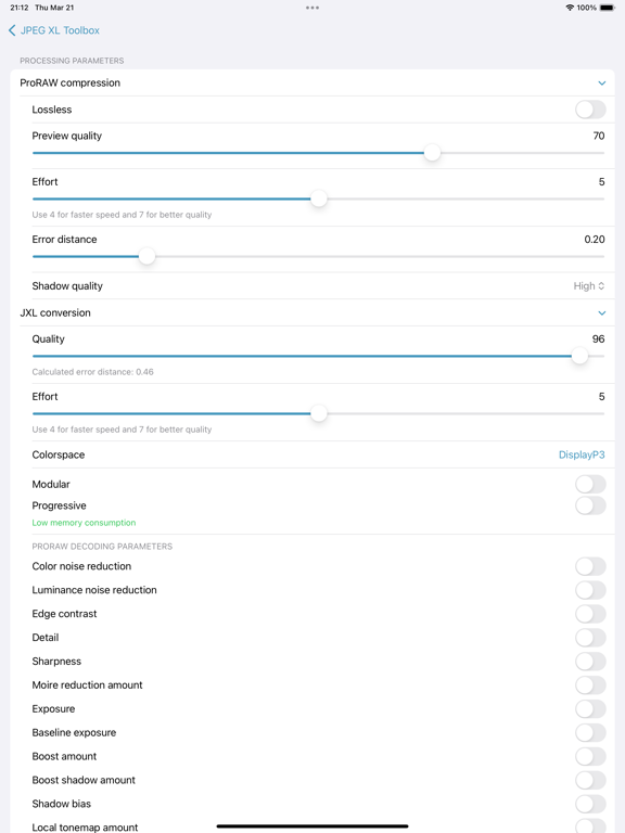 Screenshot #6 pour JPEG XL Toolbox
