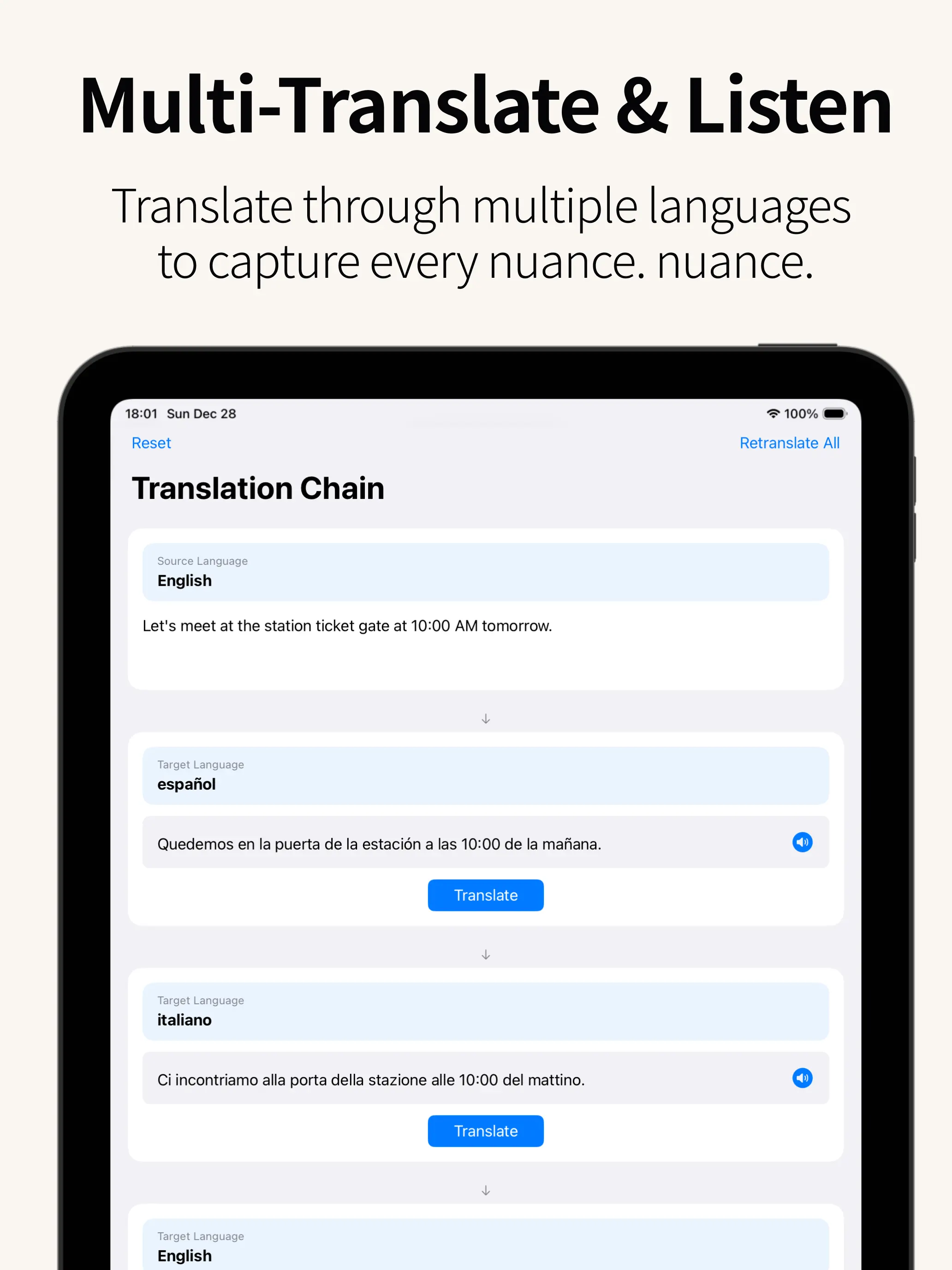#7. Translation Chain: Multi-Learn (iOS) Podle: Takatoshi Ichige