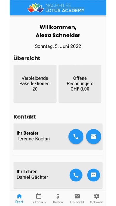 Nachhilfe Lotus Academy App Screenshot