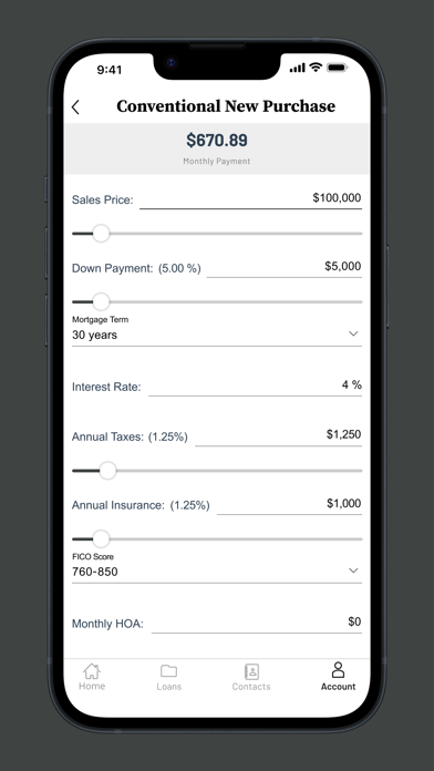 Home Savings & Trust Mortgage Screenshot