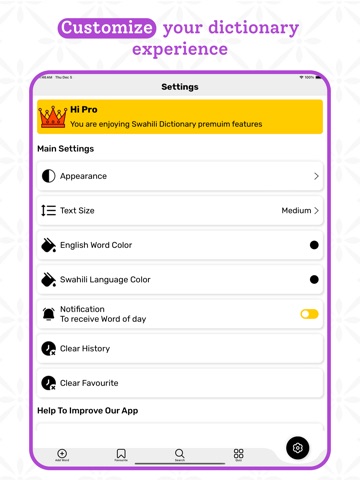 Swahili | Swahili Dictionary iPad screenshot