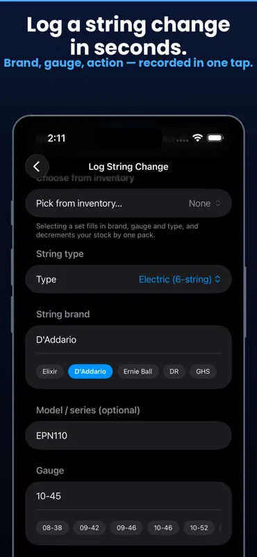 FretLedger: Guitar Tracker screenshot 5 of 8