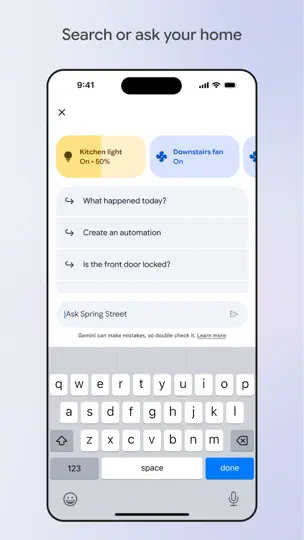 Capture d'écran de Google Home sur iPhone 5