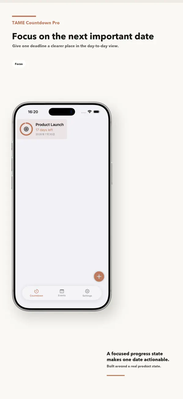 Screenshot #2 pour TAME Countdown Pro