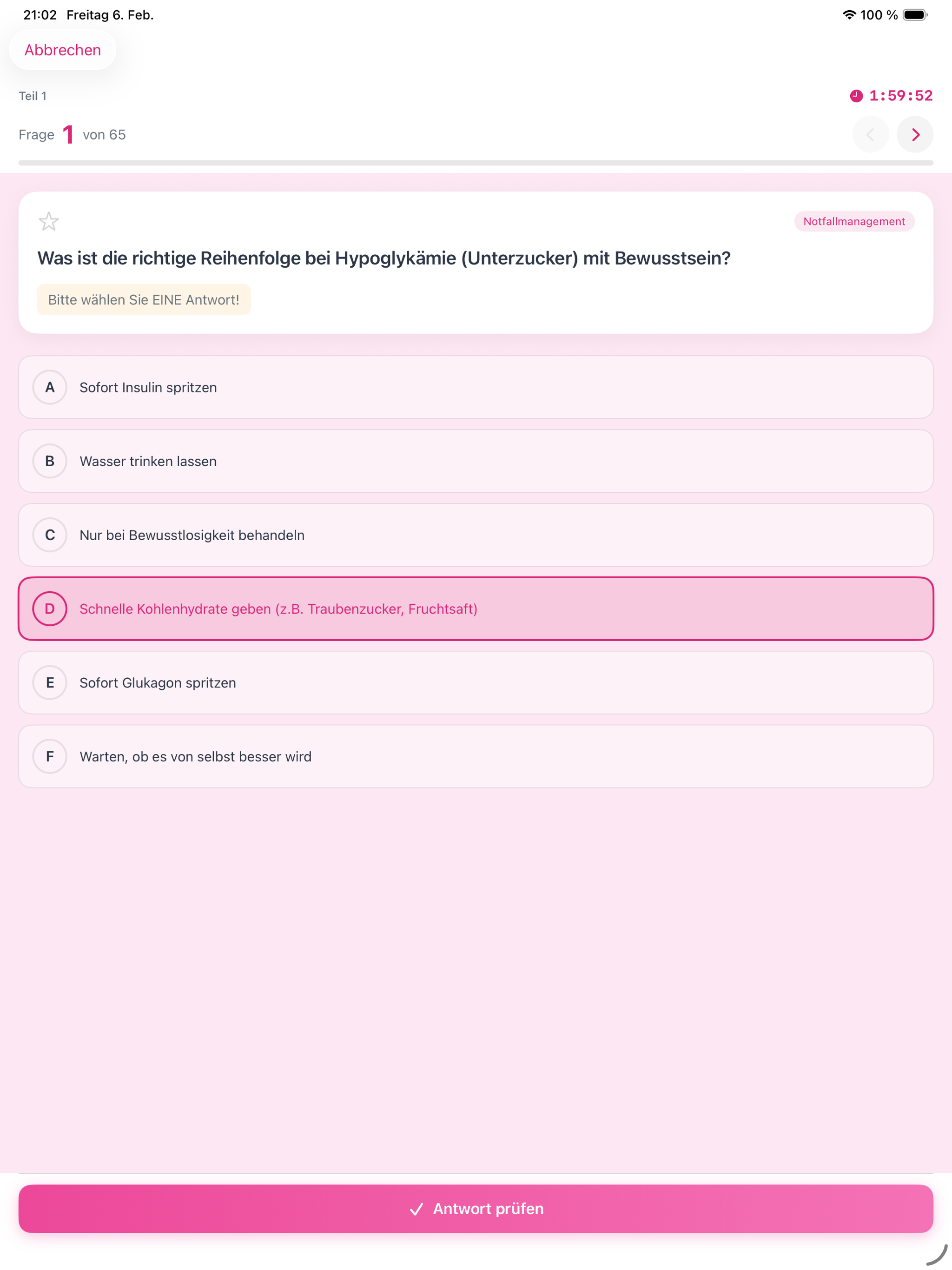 MFA LernApp Abschlussprüfung