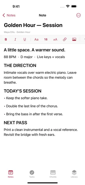 Sampledex Producer Notes screenshot 2