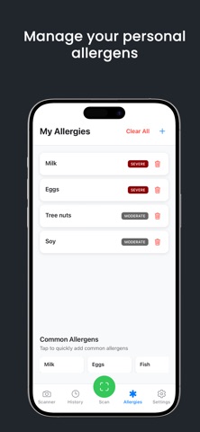 AI Allergy Scanner - Food iPhone screenshot