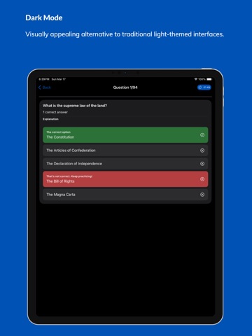 US Citizenship Civics 2026 iPad screenshot