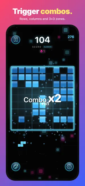 Neon Blocks! screenshot 2