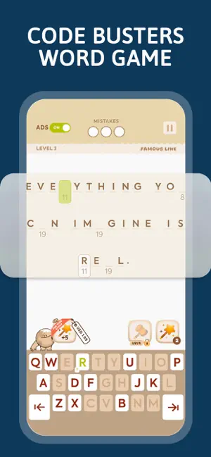 Code Busters: Word Puzzle Game iPhone screenshot 2