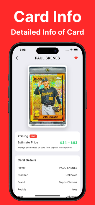 Baseball Card Scanner:HitPrice Screenshot 2 of 5