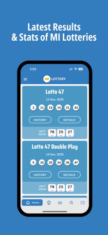 MI Lottery - Results, Trends iPhone screenshot