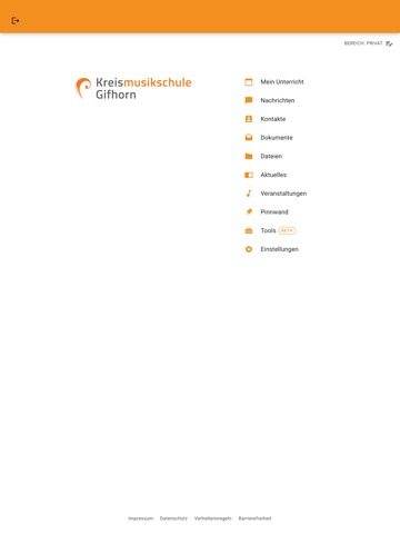 Kreismusikschule Gifhorn iPad screenshot