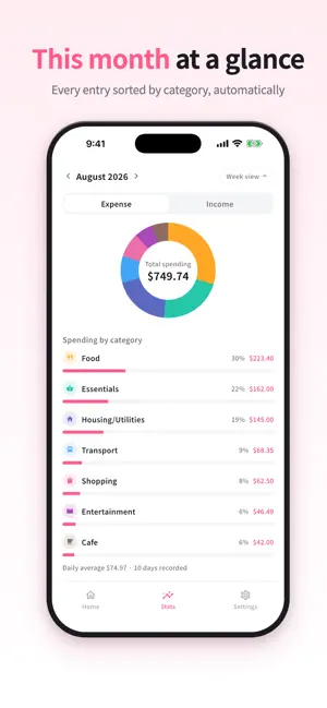 Blink Budget: Spending Log screenshot 4