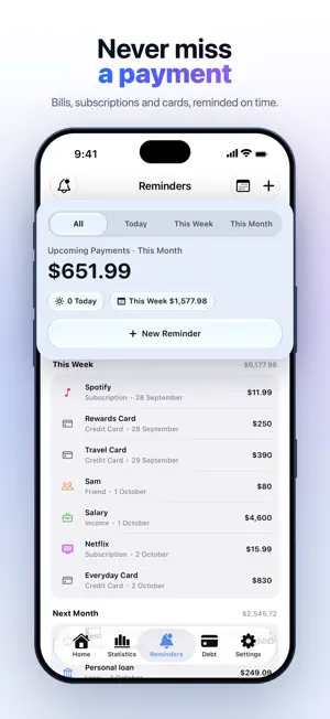 Spendry: Budget & Debt Payoff screenshot 2