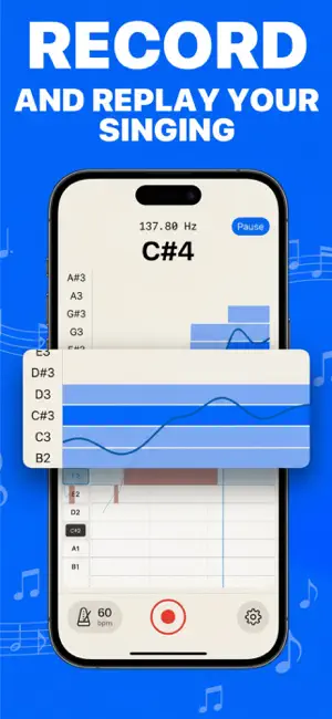 Vocal Pitch Monitor Tuner screenshot 1
