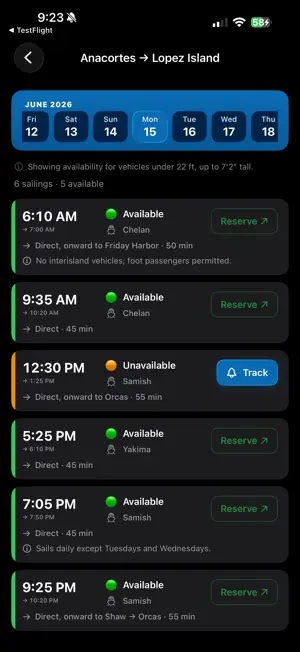 FerryRez screenshot 1