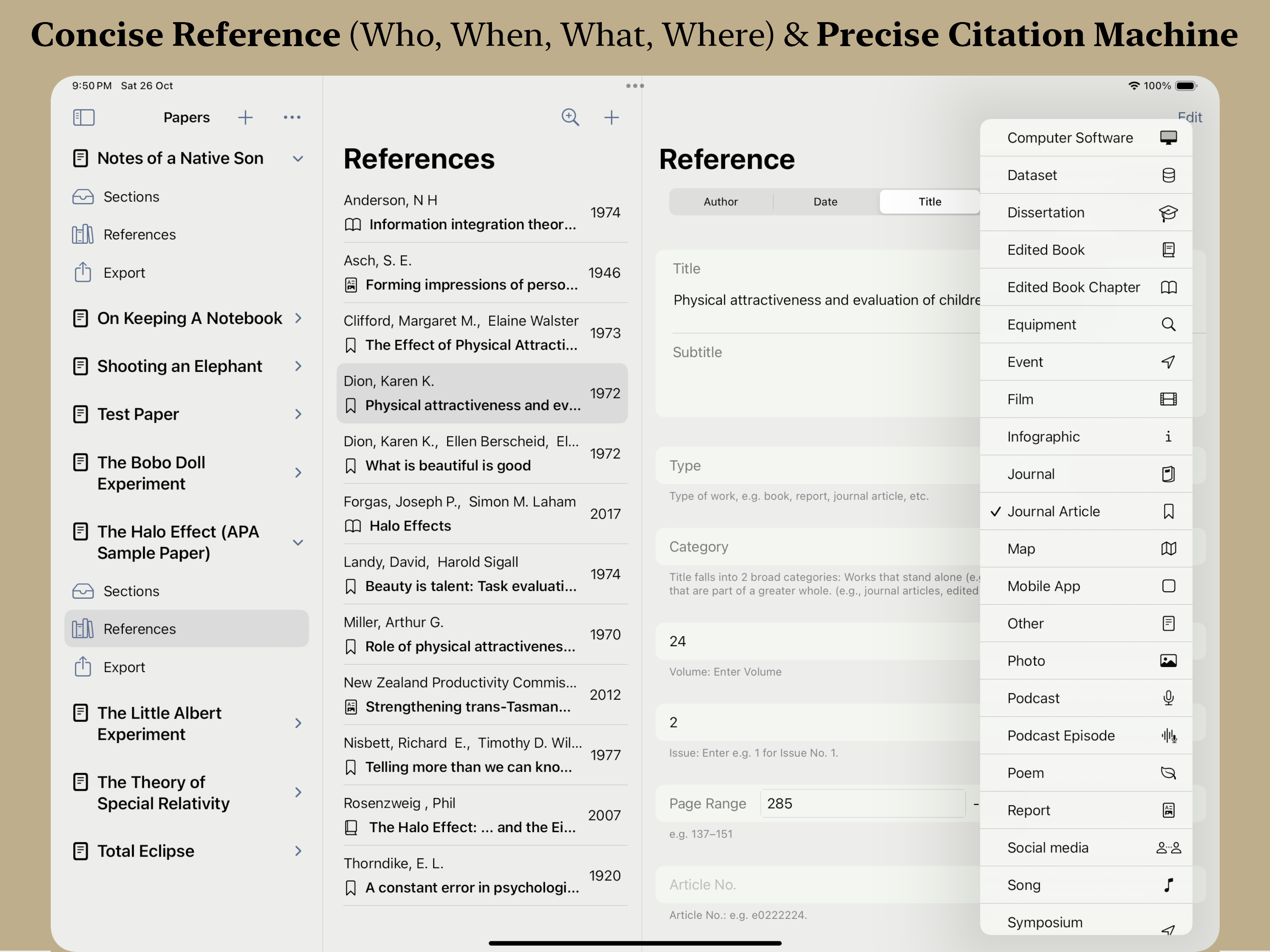 Citer: Paper Format & Citation