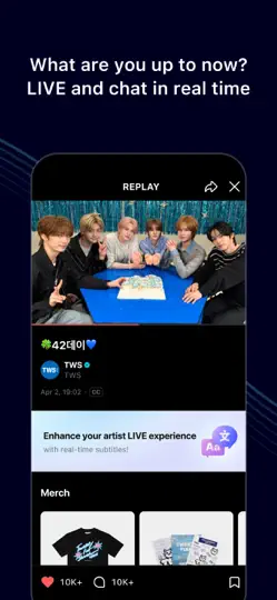 Capture d'écran de Weverse: Connect With Artists sur iPhone 4