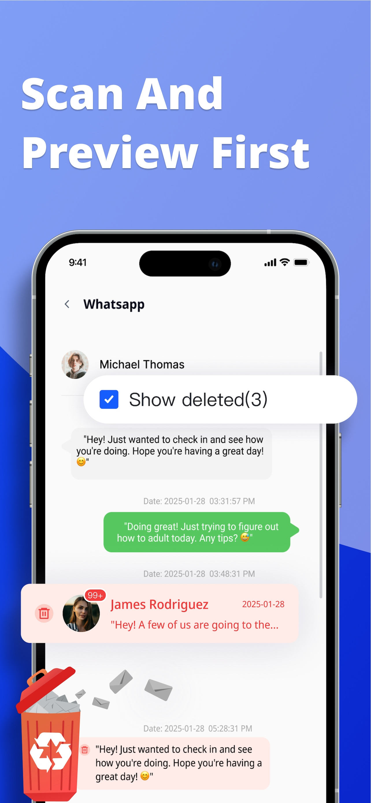 Gbyte Recovery: Photos & SMS screenshot 2