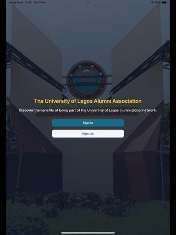 UNILAG Alumni iPad screenshot