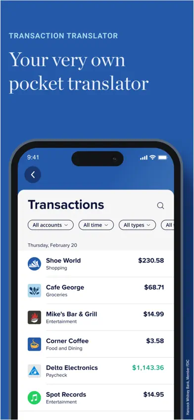 Hancock Whitney Bank screenshot 2