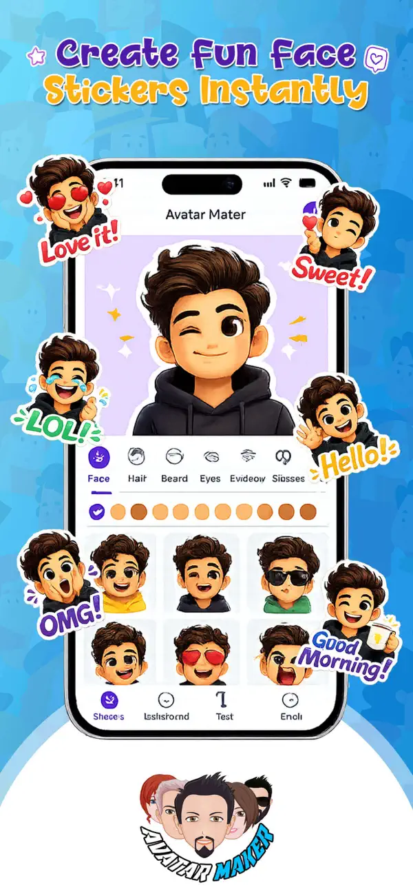 Screenshot #1 pour Avatar Maker for WhatsApp