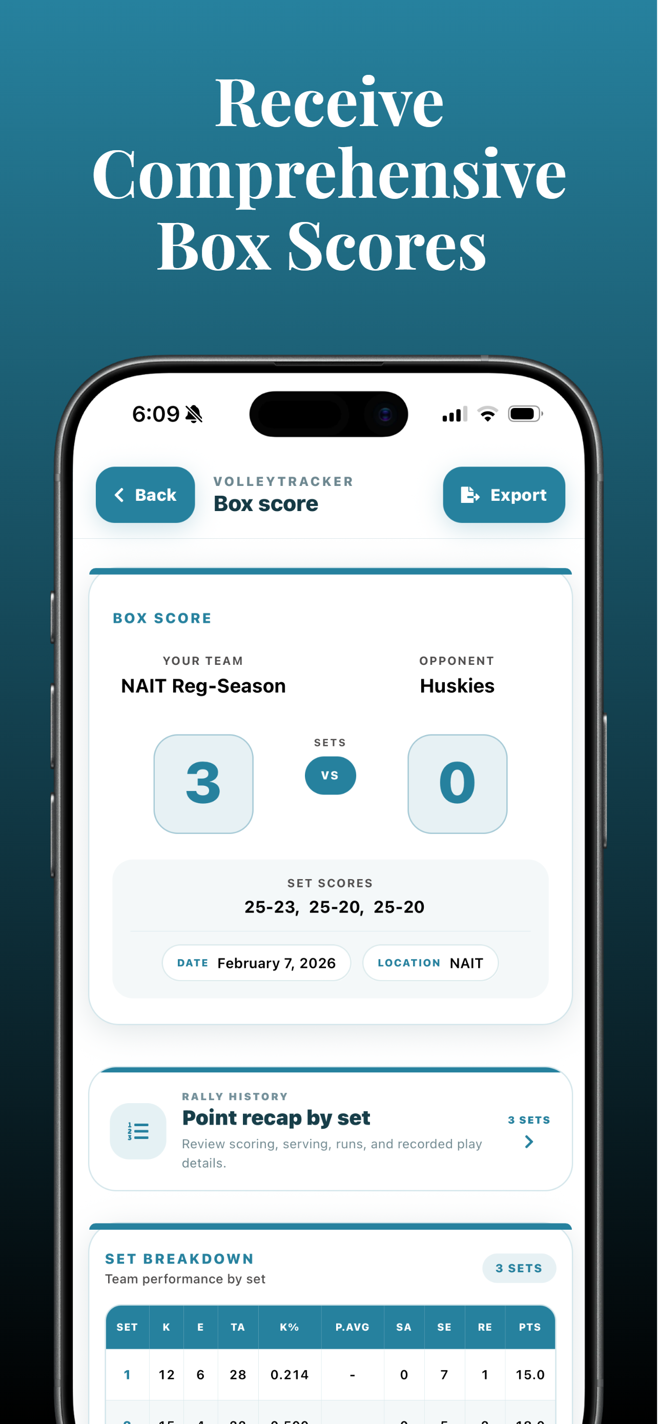 VolleyTracker screenshot 3
