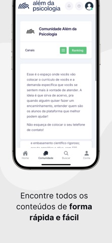 Além da Psicologia iPhone screenshot