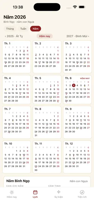 Luna - Lịch âm dương & Sự kiện screenshot 3