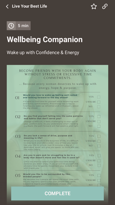 Radiant Wellbeing Screenshot