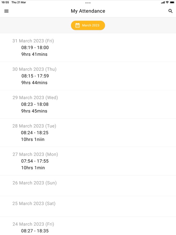 Screenshot #6 pour Time & Attendance for PEPXIM
