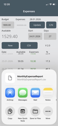 Monthly Expense Screenshot 3 of 4