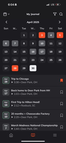 Minute - Audio Journal iPhone screenshot