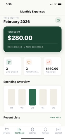 Household Shopping List screenshot