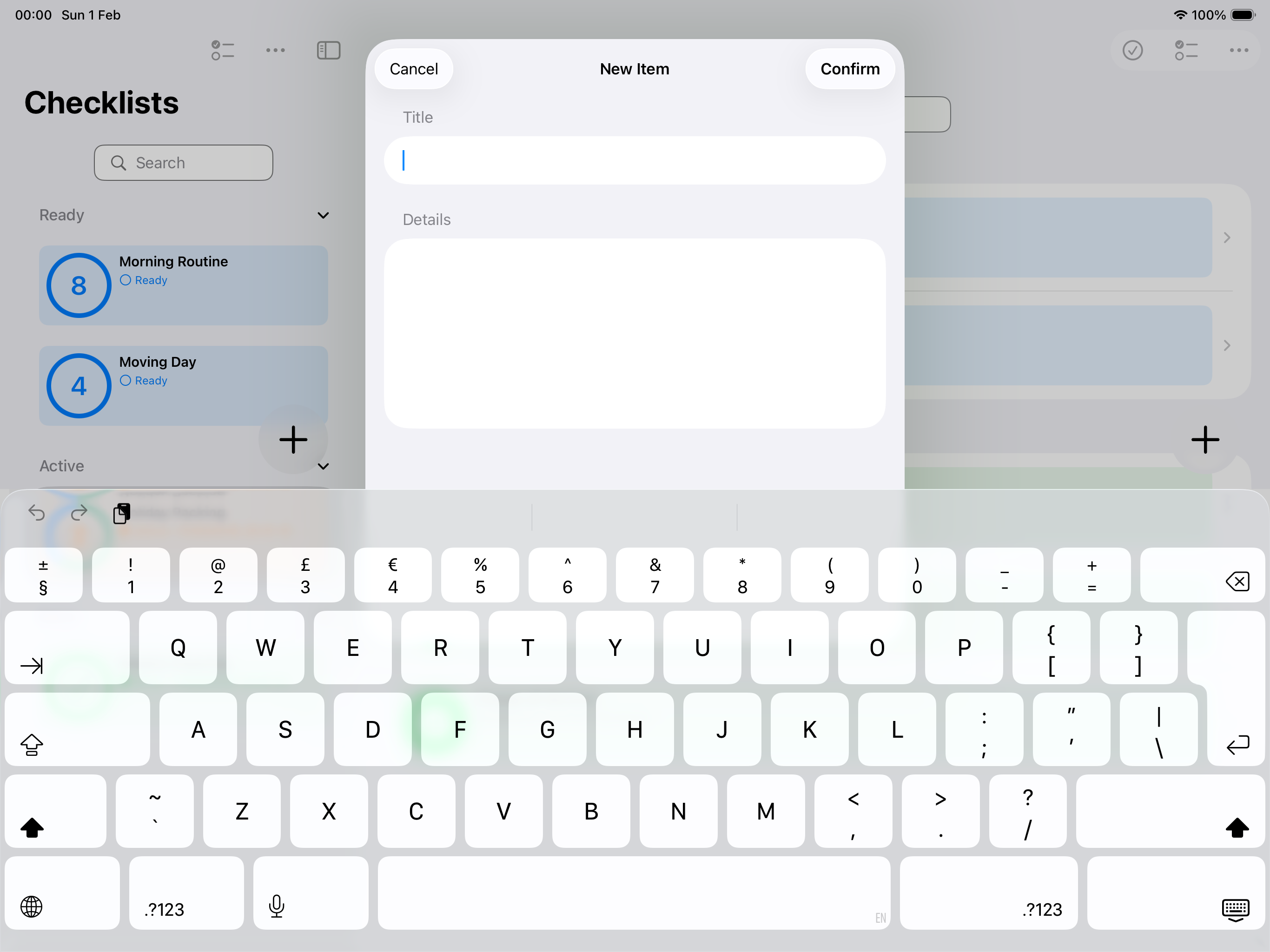 Checkomat: Private Checklists