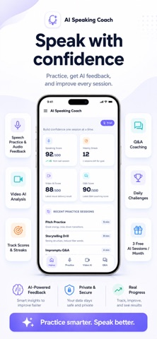 AI Coach: Public Speaking iPhone screenshot
