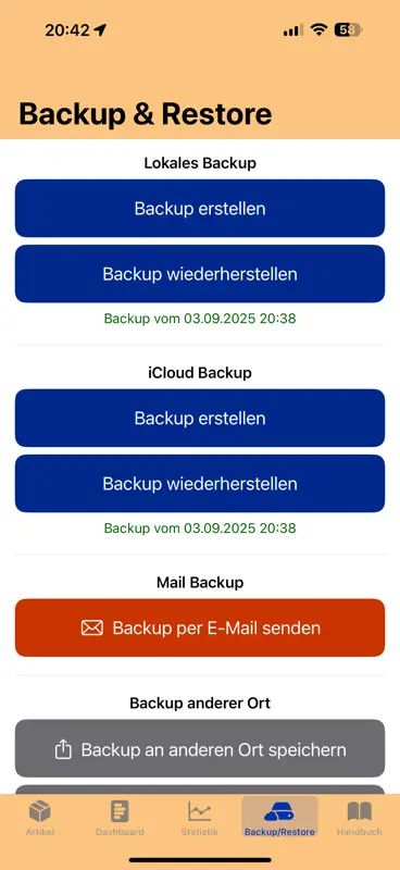 HB-Inventar screenshot 10 of 10