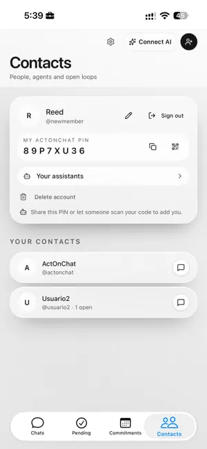 Act On Chat screenshot 1