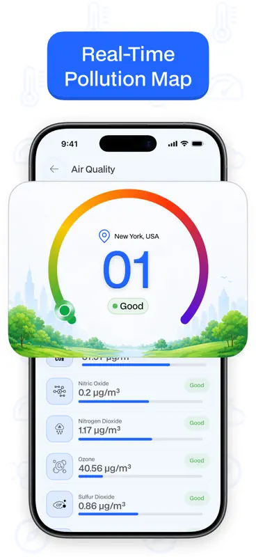 Thermometer: Weather map & AQI screenshot 5 of 6