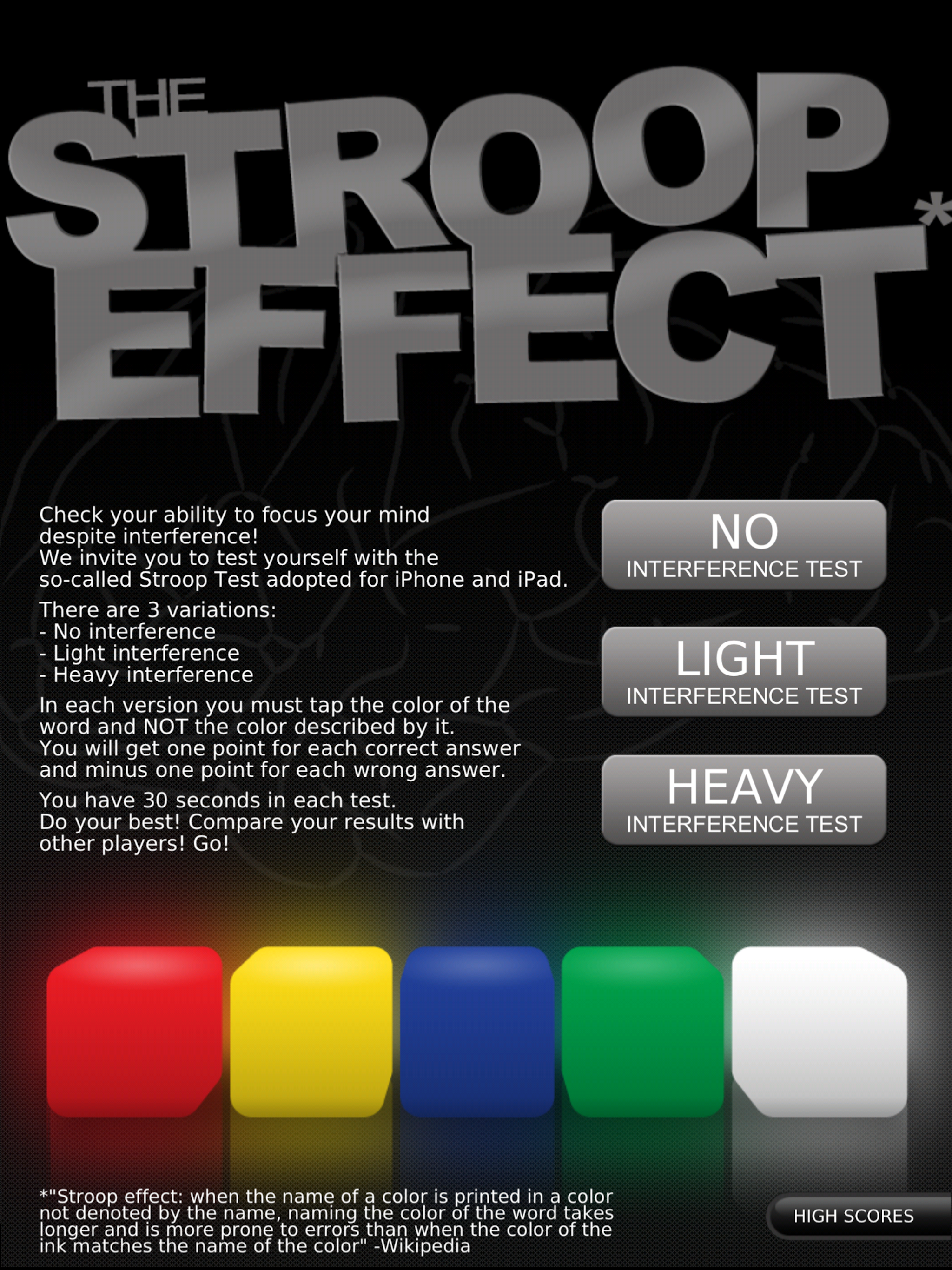 The Stroop Effect screenshot 3