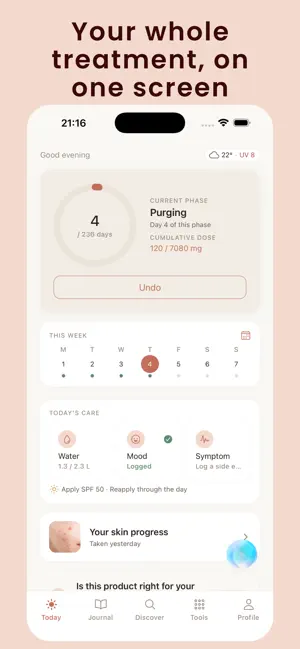 Klera: Acne & Isotretinoin screenshot 1