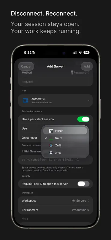 VVTerm: Native SSH Client screenshot 5 of 8
