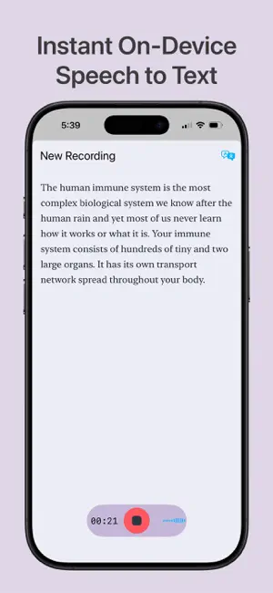Tensha: Live Transcribe screenshot 1