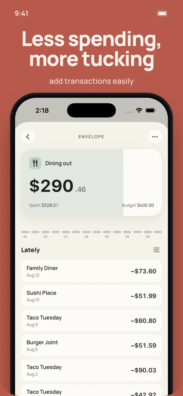 Screenshot #3 pour Envelope Budget App - Tuck