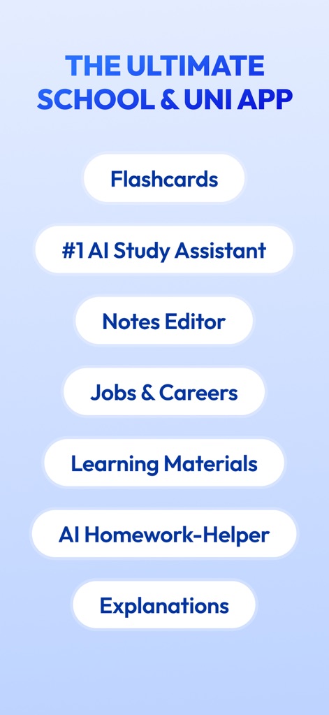 Vaia: AI Flashcards. Study App - Cet outil se positionne comme l'application scolaire et universitaire ultime, offrant des fonctionnalités variées comme les flashcards et des opportunités d'emploi via 'Jobs & Careers'.